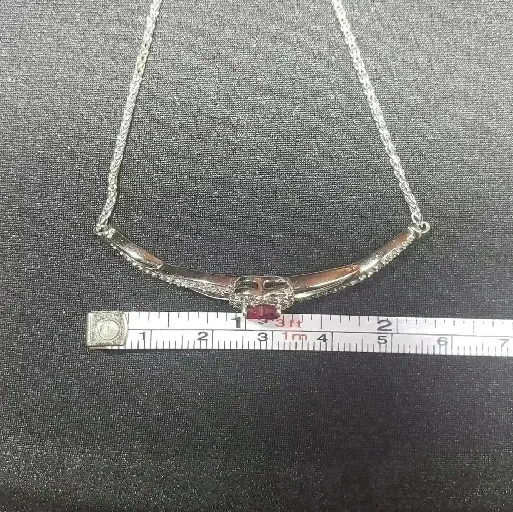 Bolo Bracelet Lab-Created Ruby Sterling Silver
